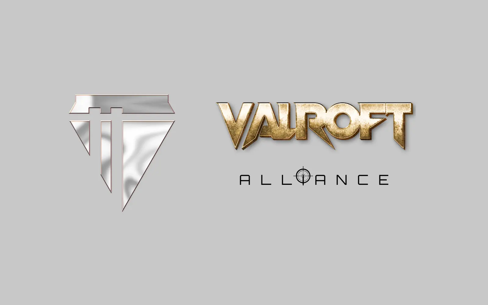 Valroft Logo: Black Text With Symbol